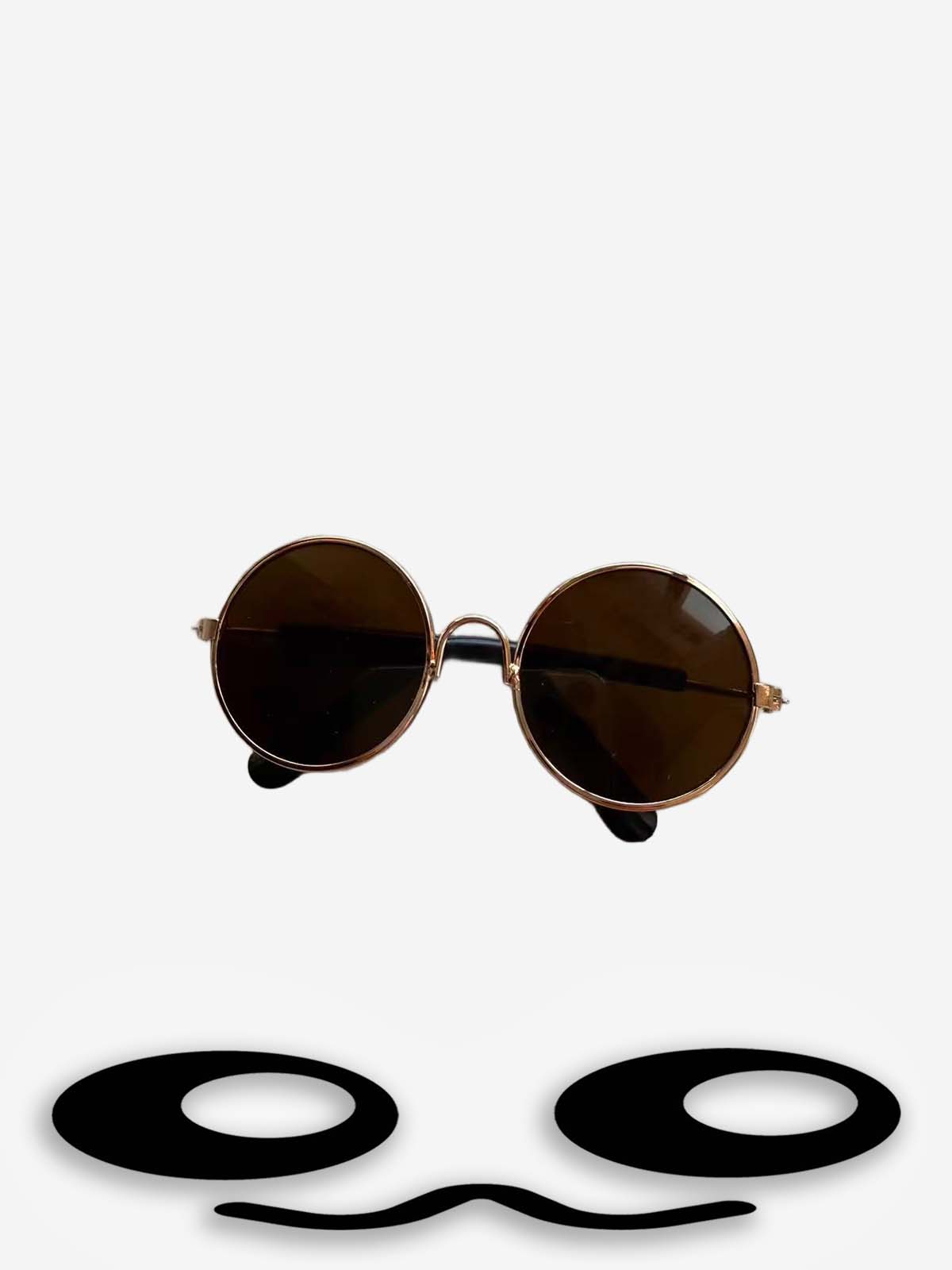 Labubu x Louis Vuitton Mini Black Oval Sunglasses