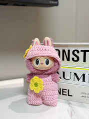 OwO Labubu Soft-Pink Daisy Utility Vest