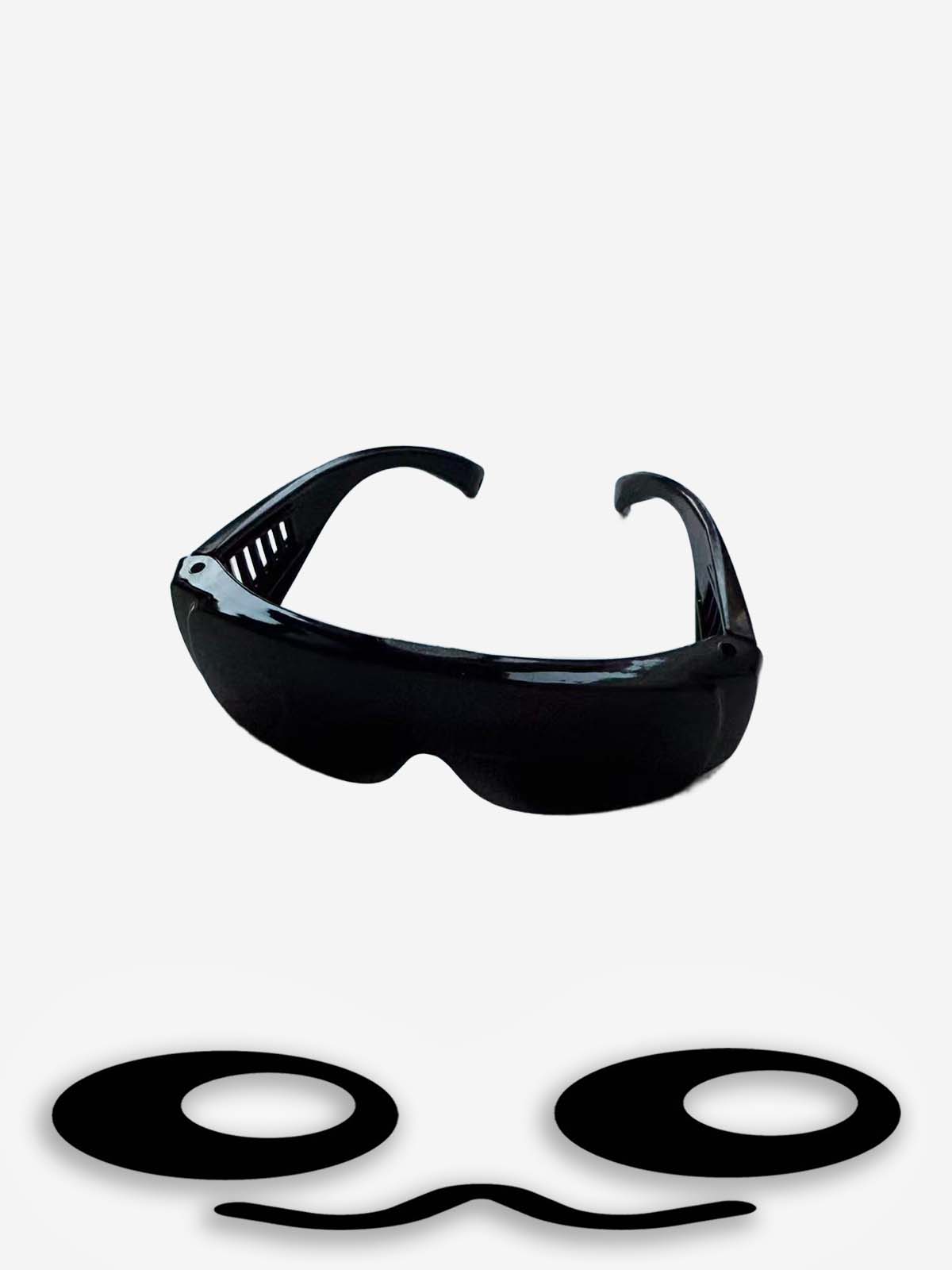 Labubu x Louis Vuitton Mini Black Oval Sunglasses