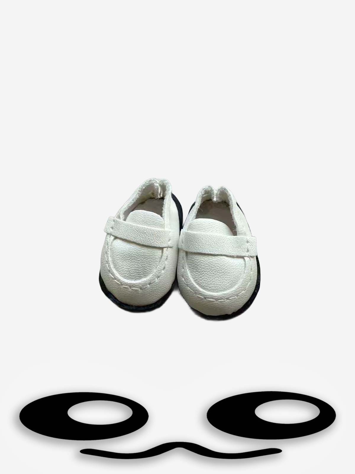 Labubu Mini White Loafer Doll Shoes