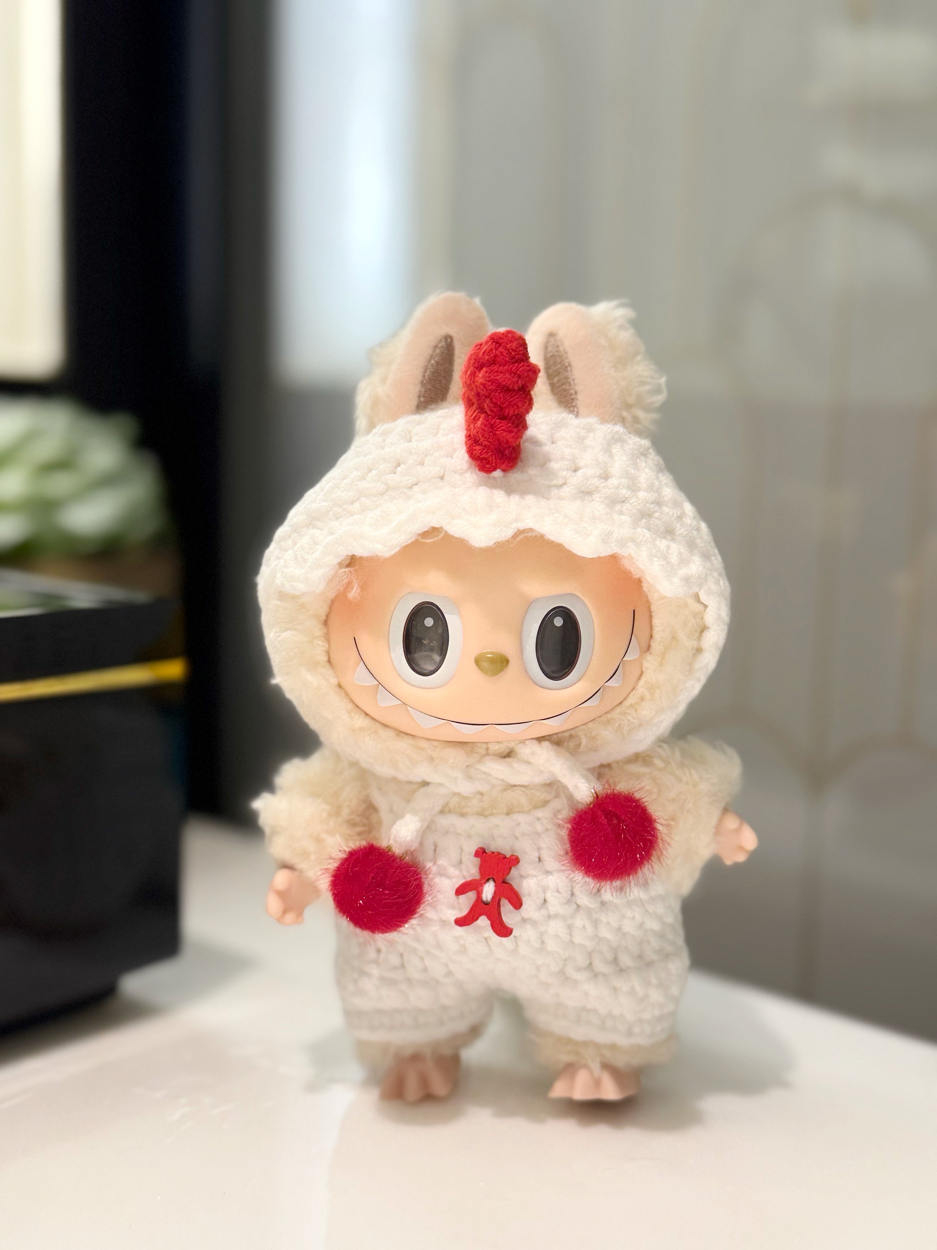 OwO Labubu Sheep Horn Hoodie
