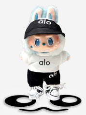LABUBU Clothes Alo Black & White Activewear Set