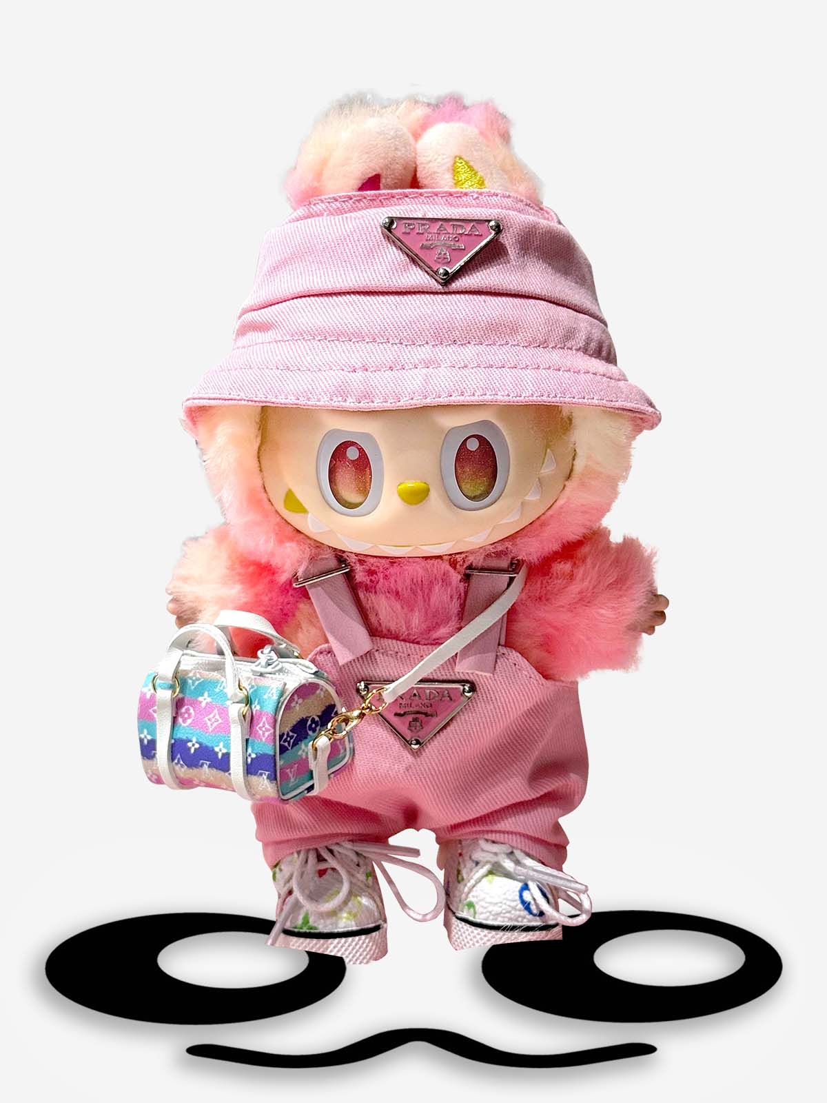 OwO Labubu Prada Hat & LV Bag Labubu