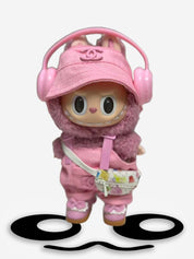 LABUBU Clothes Chanel Pink Casual Overalls Set