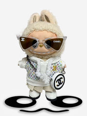 LABUBU Clothes LV White Hoodie Casual Set