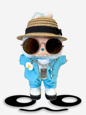 LABUBU Clothes G-Dragon's Blue Suit Set