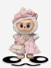 LABUBU Clothes Dior Pink Bud-Style Dress