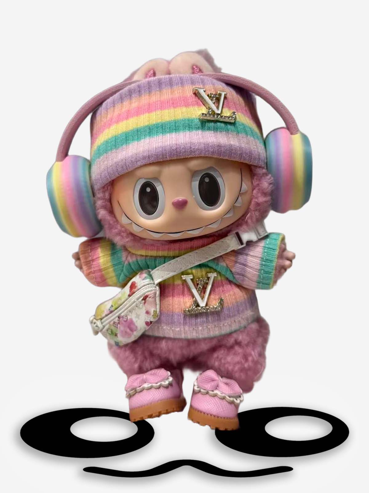 LABUBU Clothes LV Rainbow Crewneck Sweater