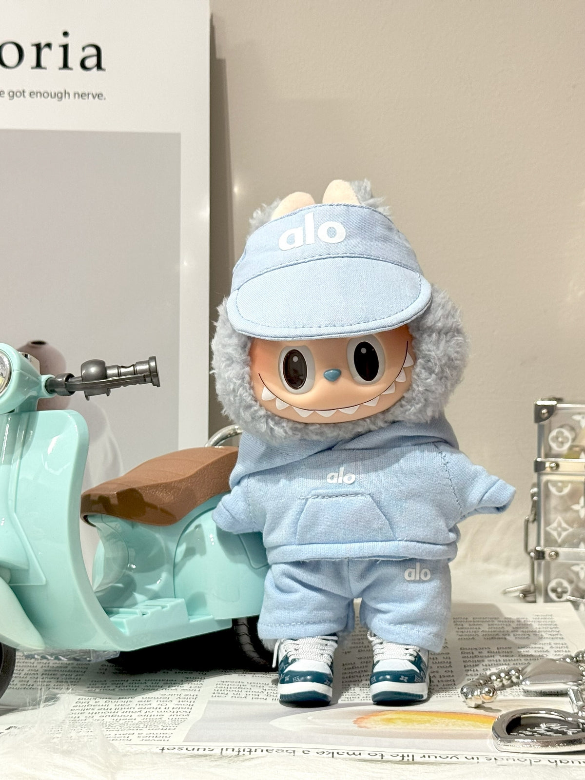 LABUBU Clothes Alo Sky Blue Activewear Set
