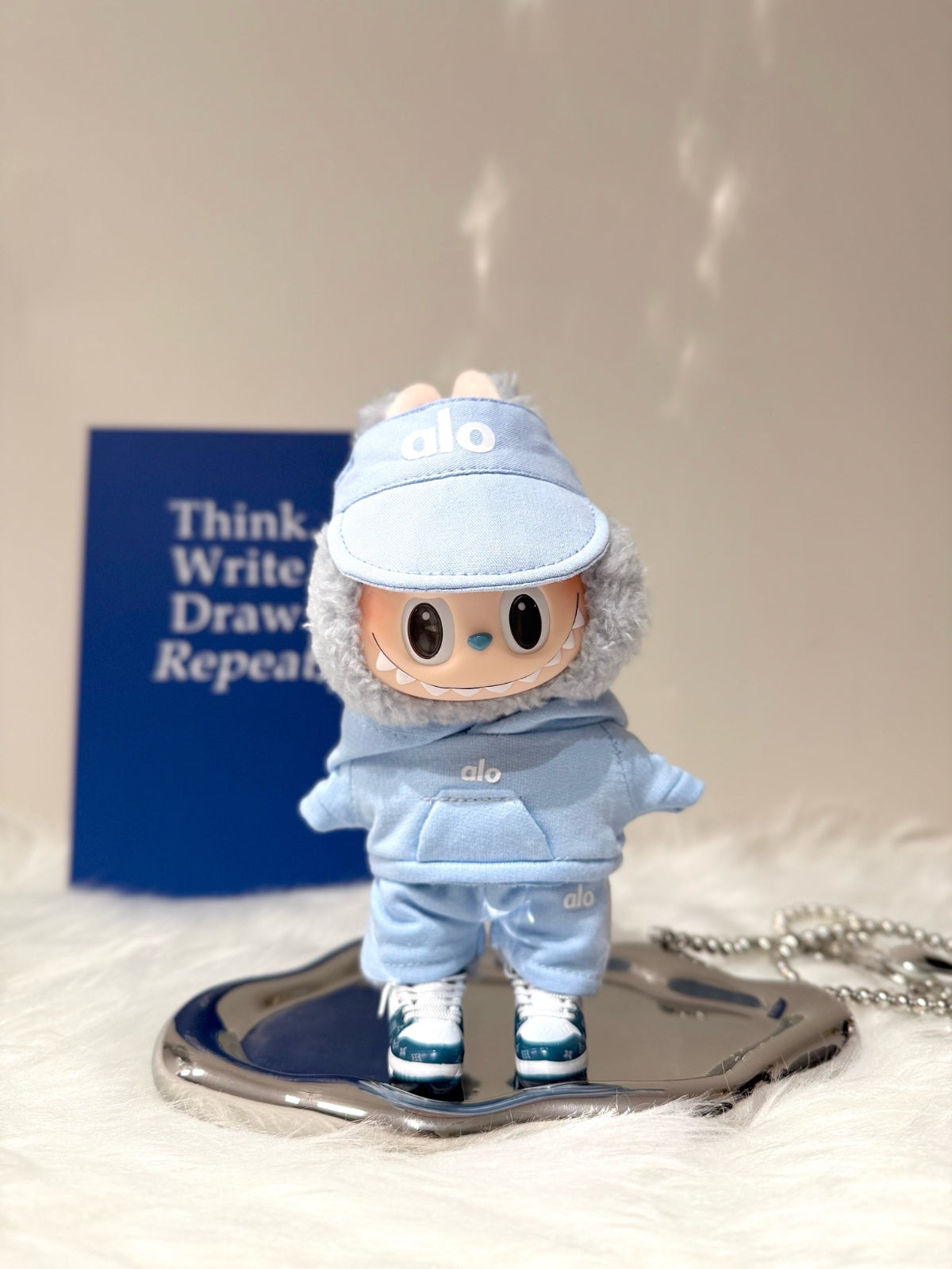 LABUBU Clothes Alo Sky Blue Activewear Set