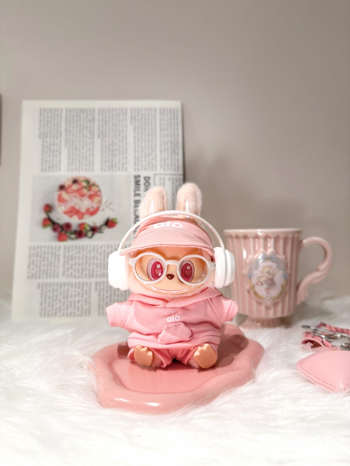 LABUBU Clothes Alo Pink Casual Set