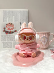 OwO Labubu Soft-Pink Alo Crop Set