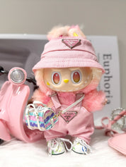 LABUBU Clothes Prada Pink Overalls