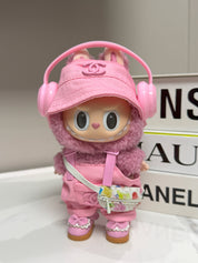 LABUBU Clothes Chanel Pink Casual Overalls Set