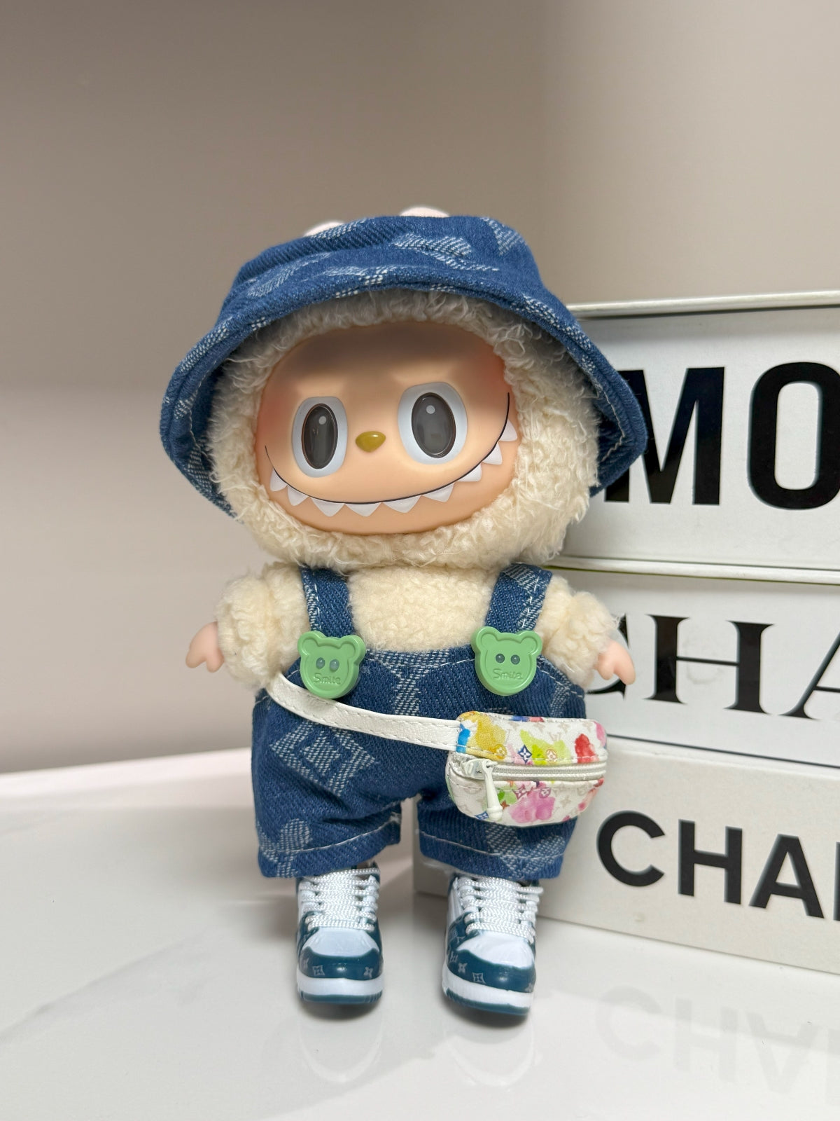 LABUBU Clothes Casual Denim Overalls