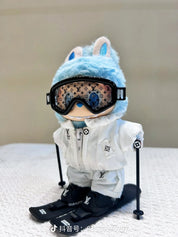 LABUBU Clothes LV White Ski Suit