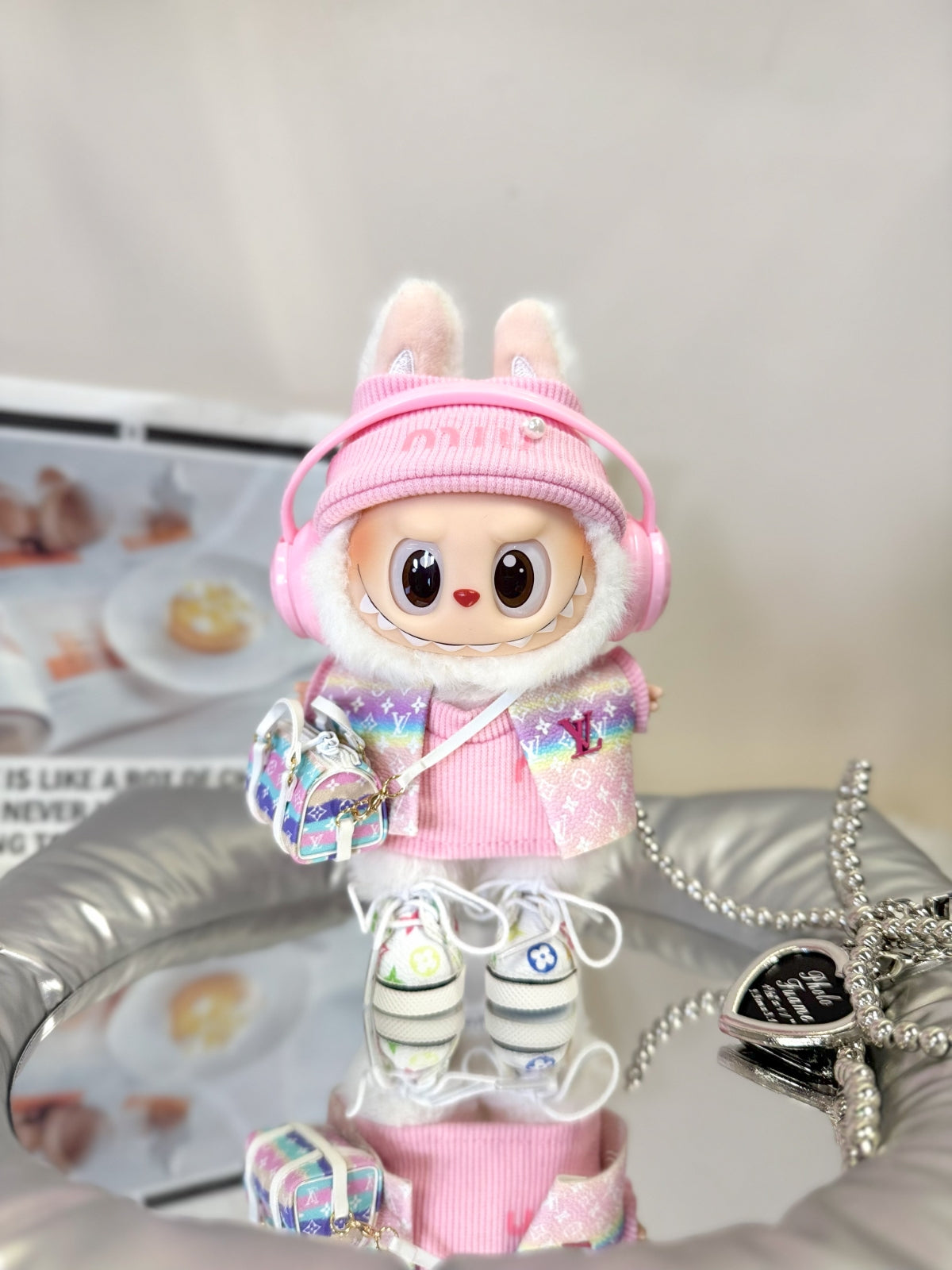LABUBU Clothes LV Rainbow Vest