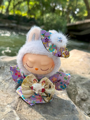 LABUBU Clothes Purple Japanese Kimono