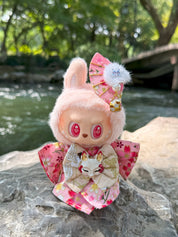 LABUBU Clothes Pink Japanese Kimono