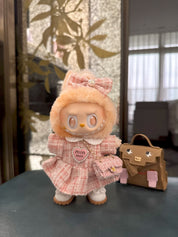 LABUBU Clothes Miu Miu Pink Ruffled Dress