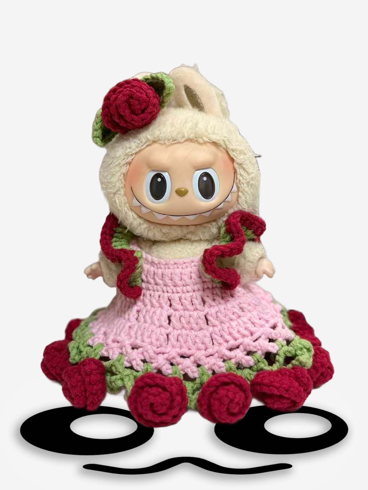 LABUBU Clothes Rose Butterfly Dress Crochet Kit
