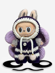 LABUBU Clothes Purple Butterfly Dress Crochet Kit