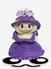 LABUBU Clothes Purple Dress Crochet Kit