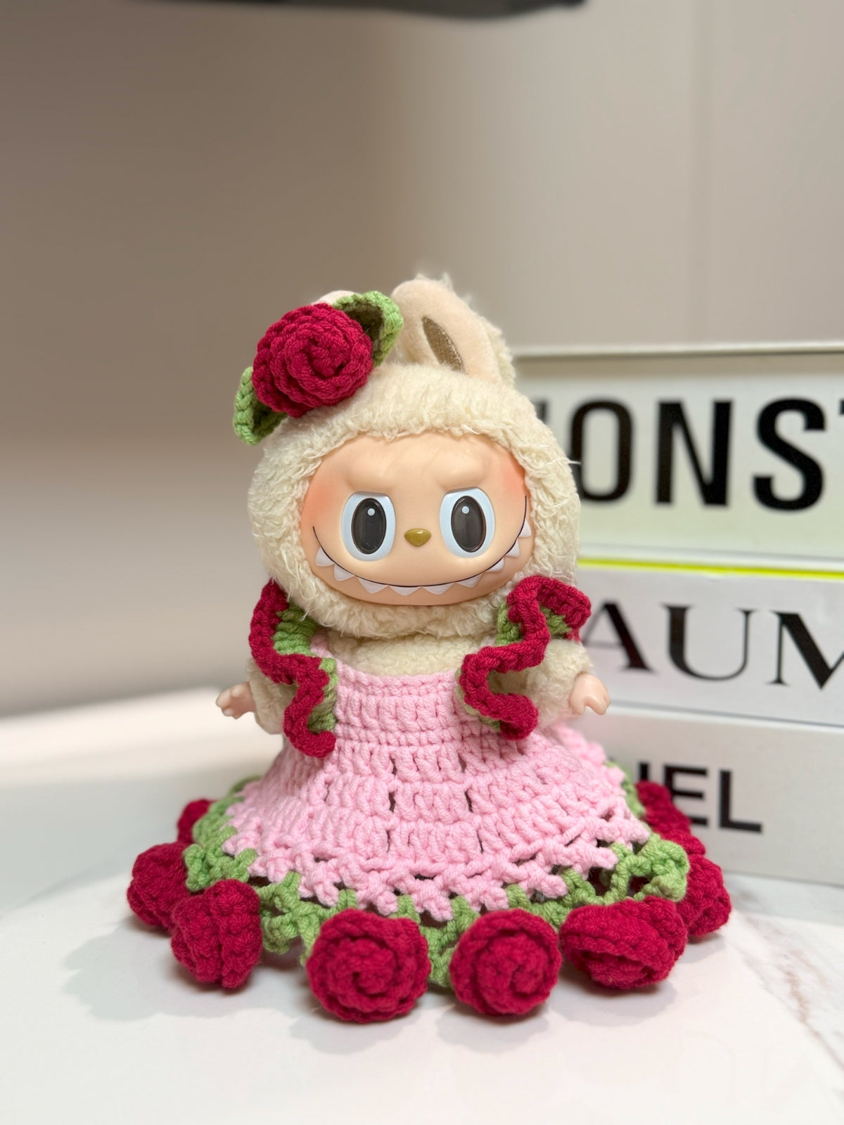 LABUBU Clothes Rose Butterfly Dress Crochet Kit