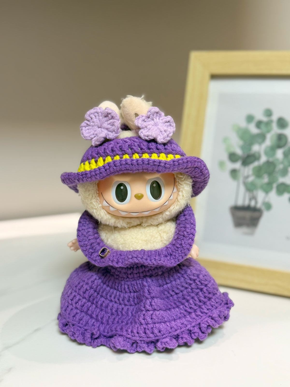 LABUBU Clothes Purple Dress Crochet Kit