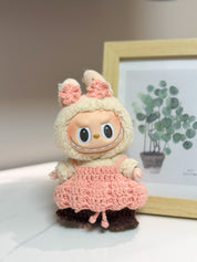 LABUBU Clothes Black and Pink Dress Crochet Kit