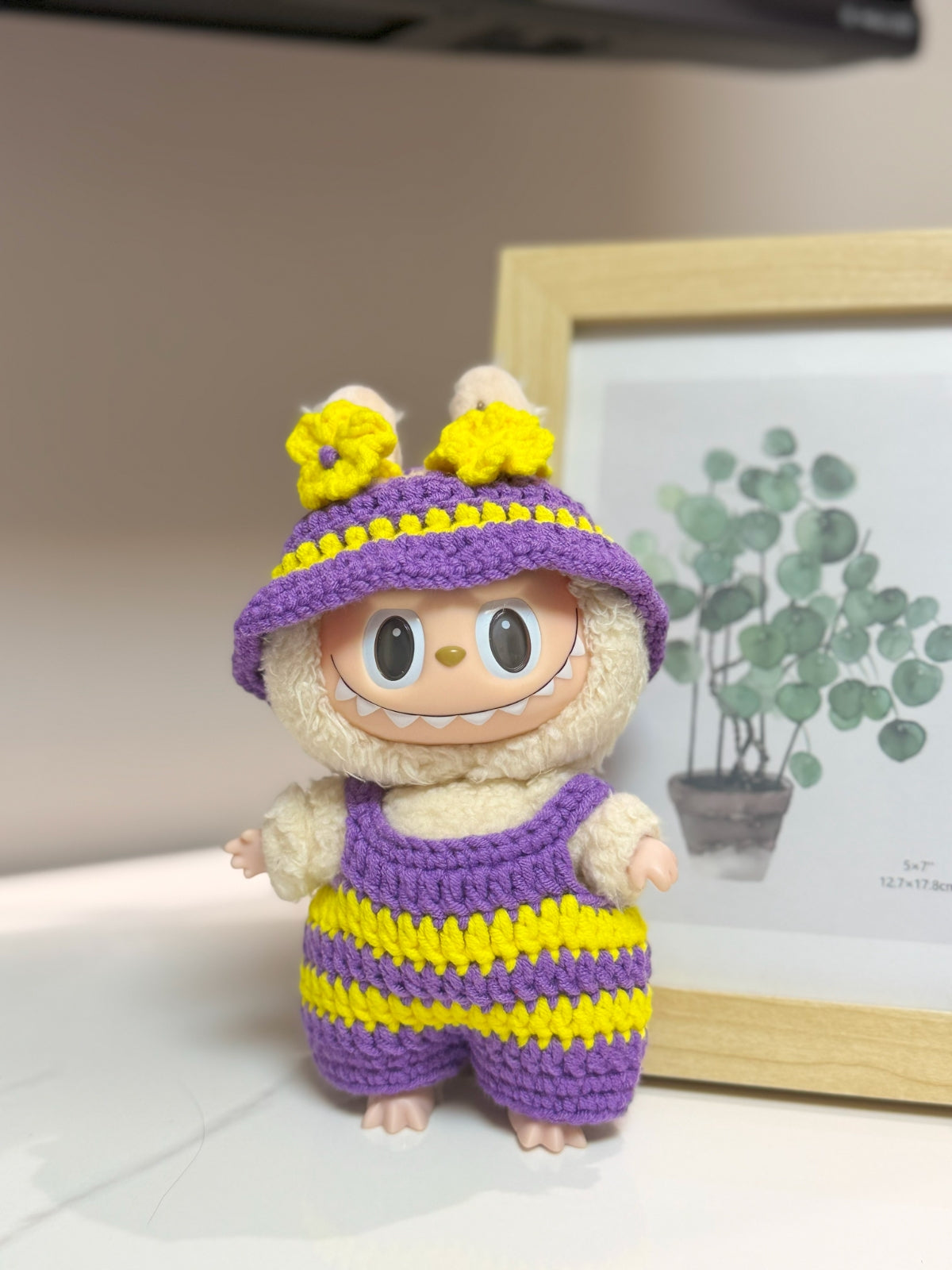 LABUBU Clothes Yellow and Purple Striped Crochet Kit