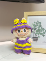 LABUBU Clothes Yellow and Purple Striped Crochet Kit