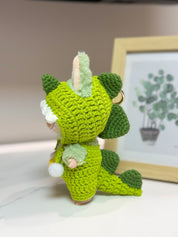 LABUBU Clothes Green Dinosaur Crochet Kit