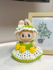 LABUBU Clothes Green Dress  Crochet Kit