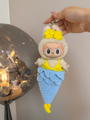 LABUBU Clothes Blue Mermaid   Crochet Kit