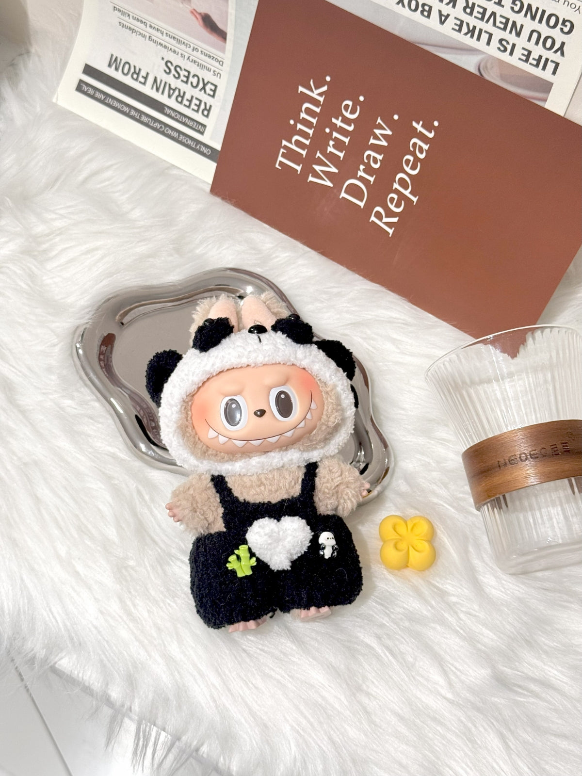 LABUBU Clothes Crocheted Panda Set