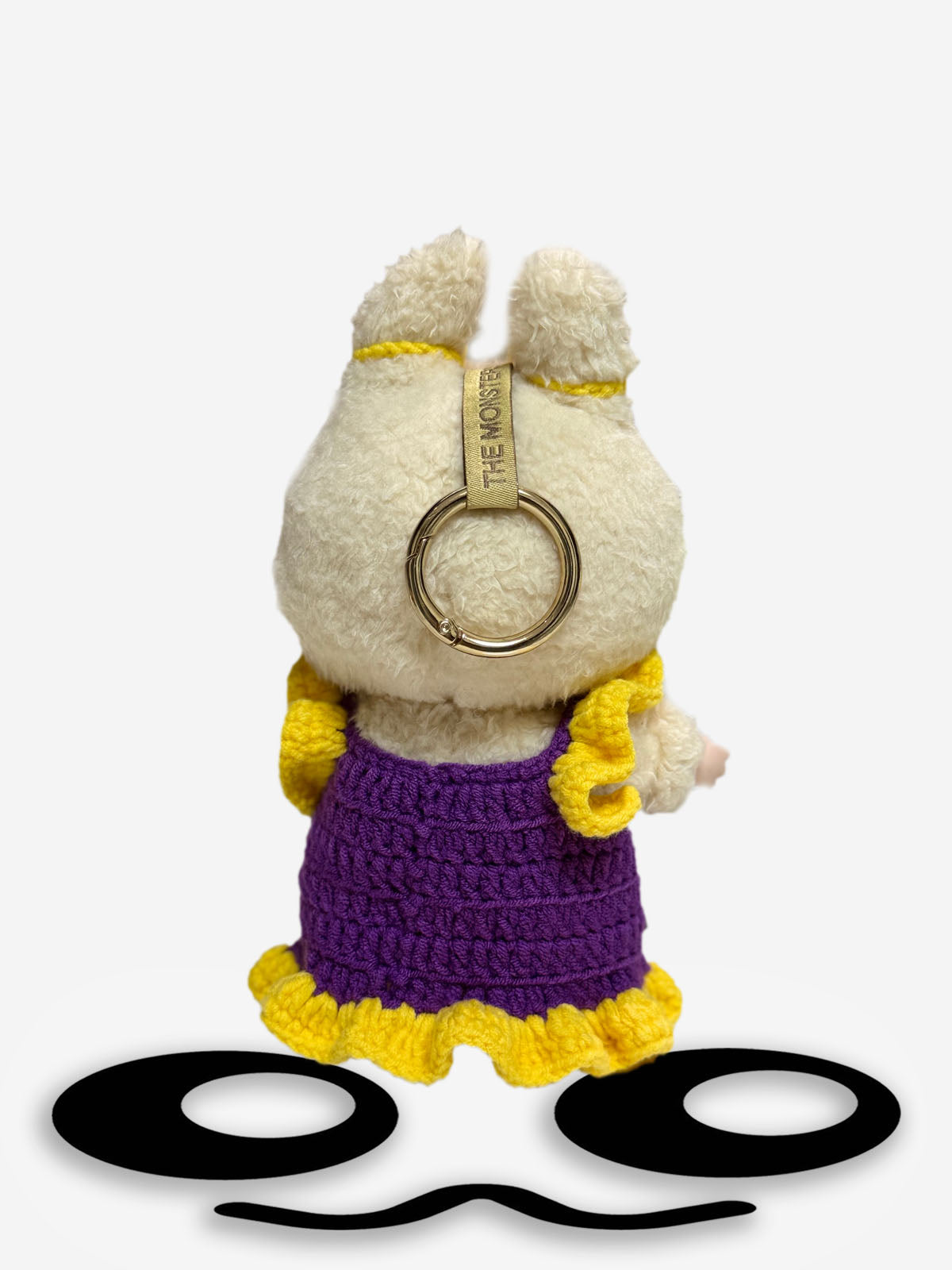LABUBU Clothes Purple Yellow Crochet Floral Dress