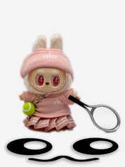 LABUBU Clothes Alo Pink Tennis Activewear Set with Racket & Ball