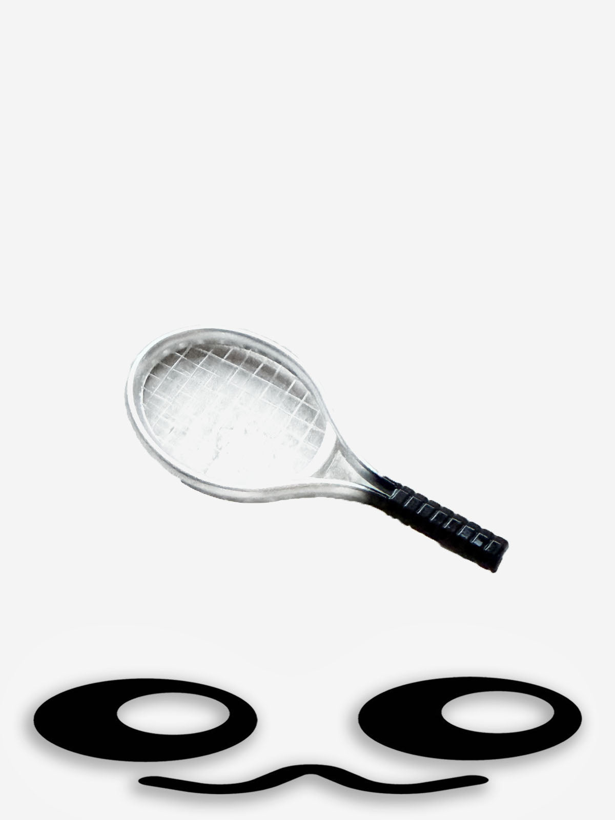 Labubu Mini Silver Tennis Racket – Sports Accessory