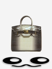 Labubu Mini Gradient Crocodile Pattern Birkin Style Bag – Fashion Accessory