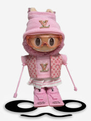LABUBU Clothes LV Pink Ski Ensemble with Goggles & Skis