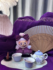 LABUBU Clothes CHANEL Purple Tweed Set with Diamond Accents