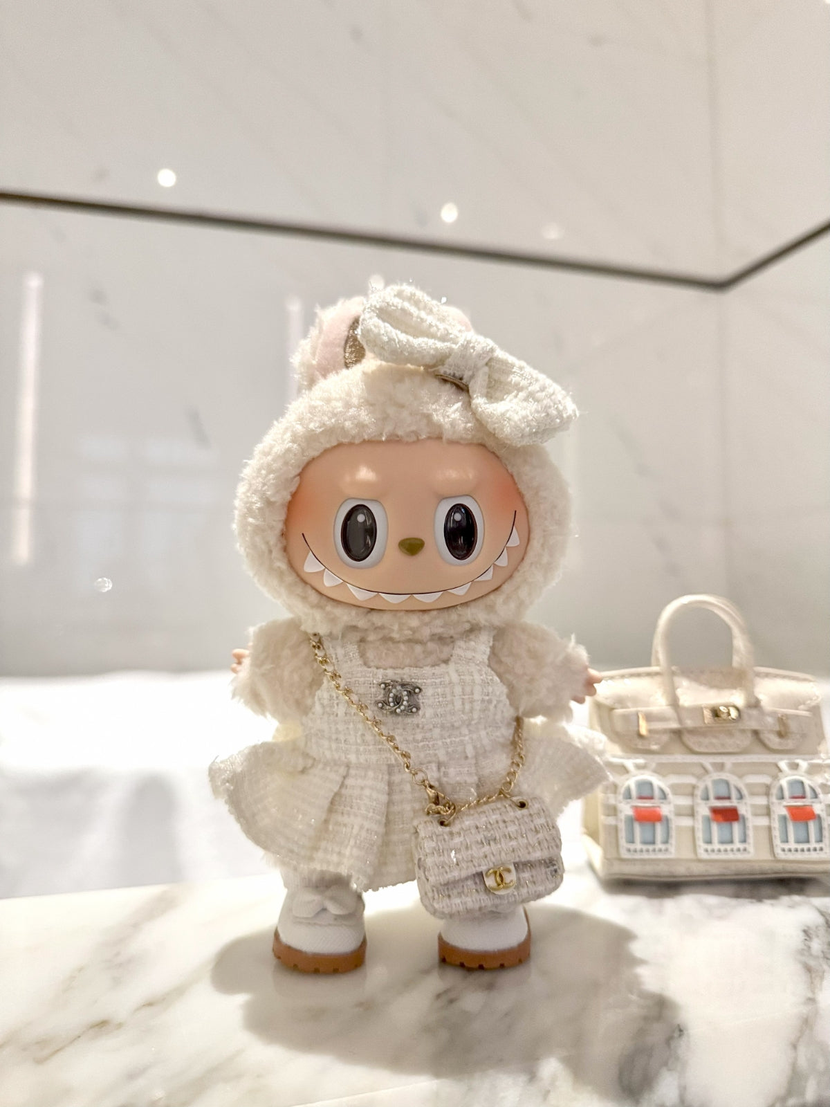 LABUBU Clothes Chanel White Elegant Dress