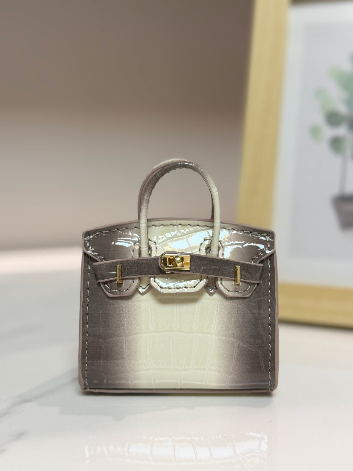 Labubu Mini Gradient Crocodile Pattern Birkin Style Bag – Fashion Accessory