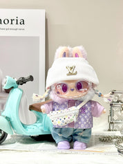 LABUBU Clothes LV Purple Hip-Hop Outfit