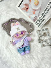 LABUBU Clothes LV Purple Hip-Hop Outfit