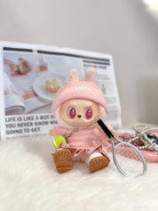 LABUBU Clothes Alo Pink Tennis Activewear Set with Racket & Ball
