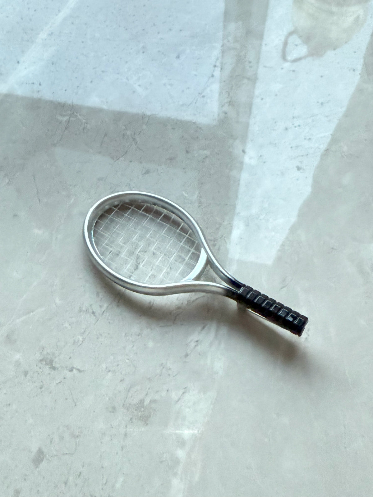 Labubu Mini Silver Tennis Racket – Sports Accessory