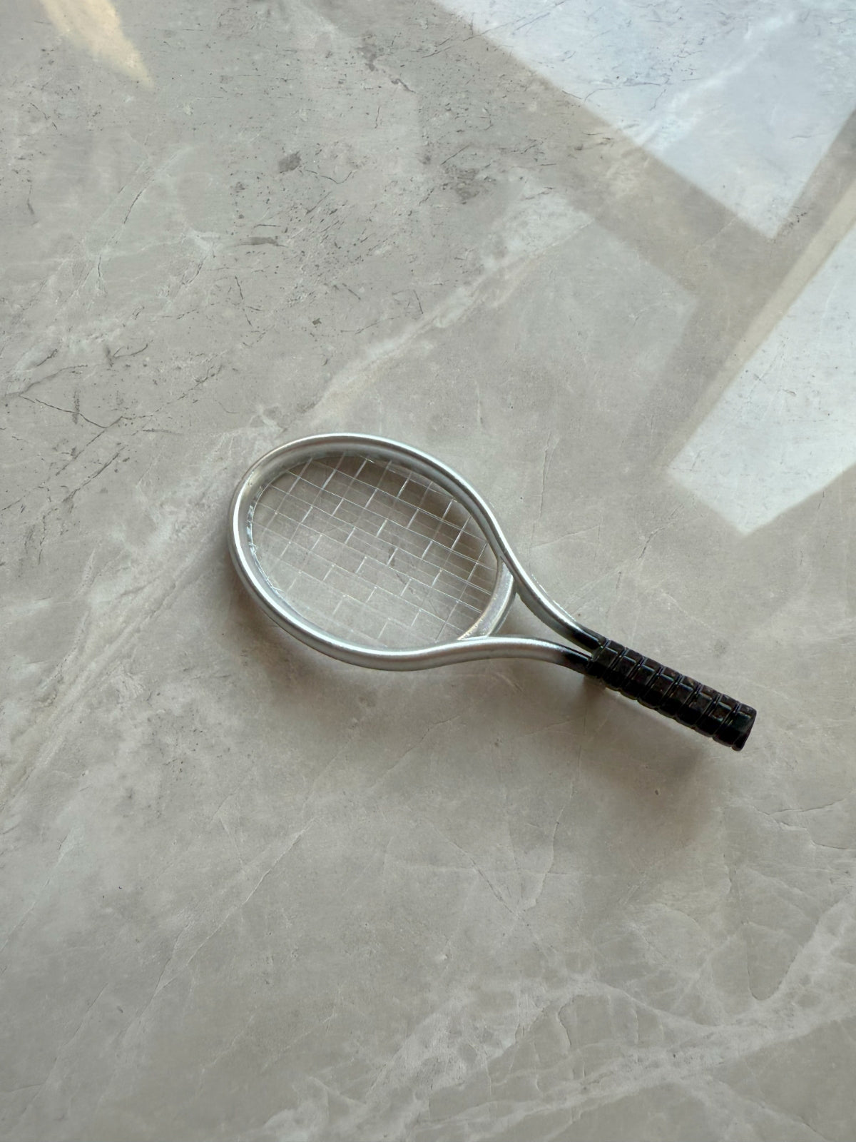 Labubu Mini Silver Tennis Racket – Sports Accessory